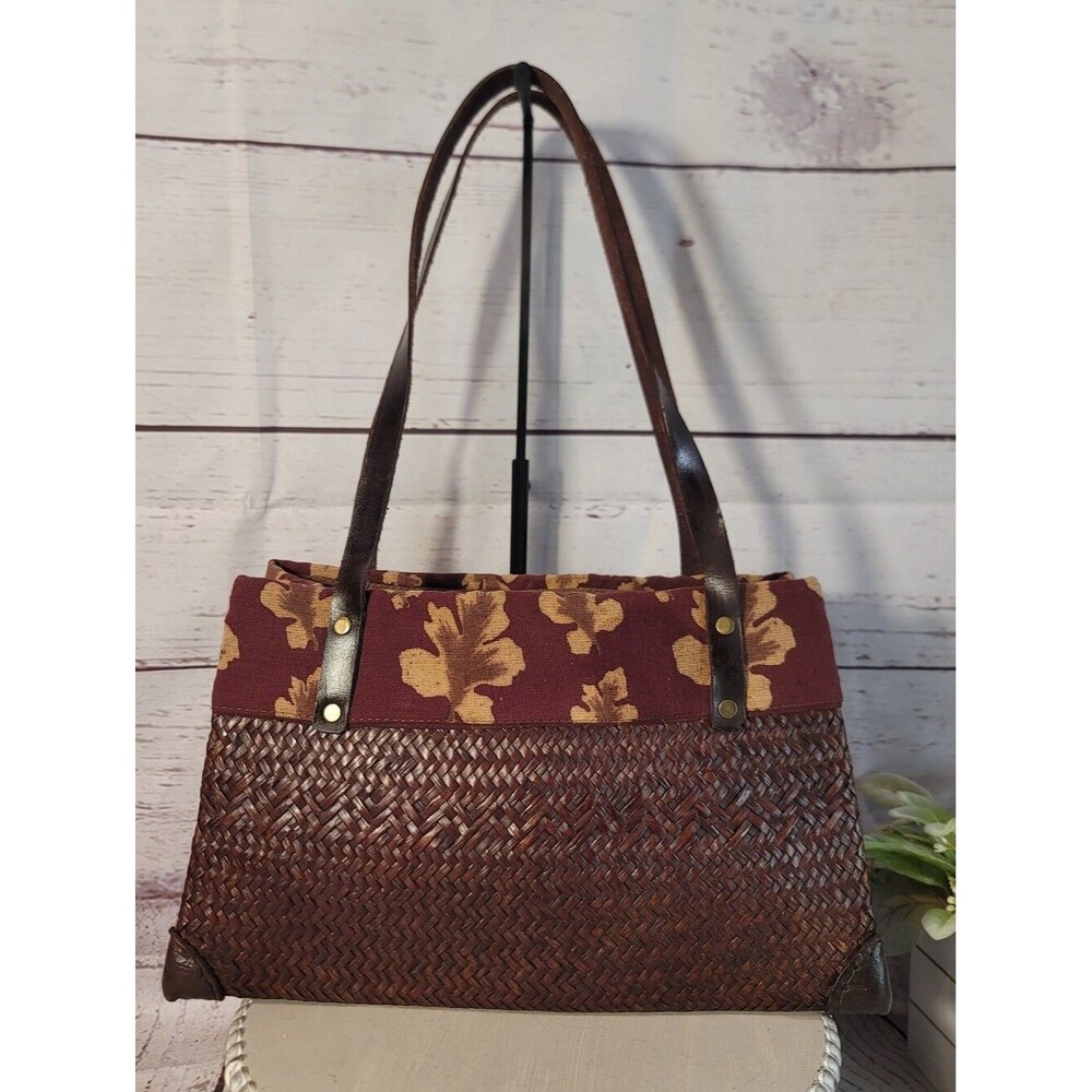 Nefertiti Thanatchaporn Woven Palm Leaf Raffia Shoulder Bag-Madrid Spain-Rare